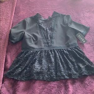 Black mesh panel top